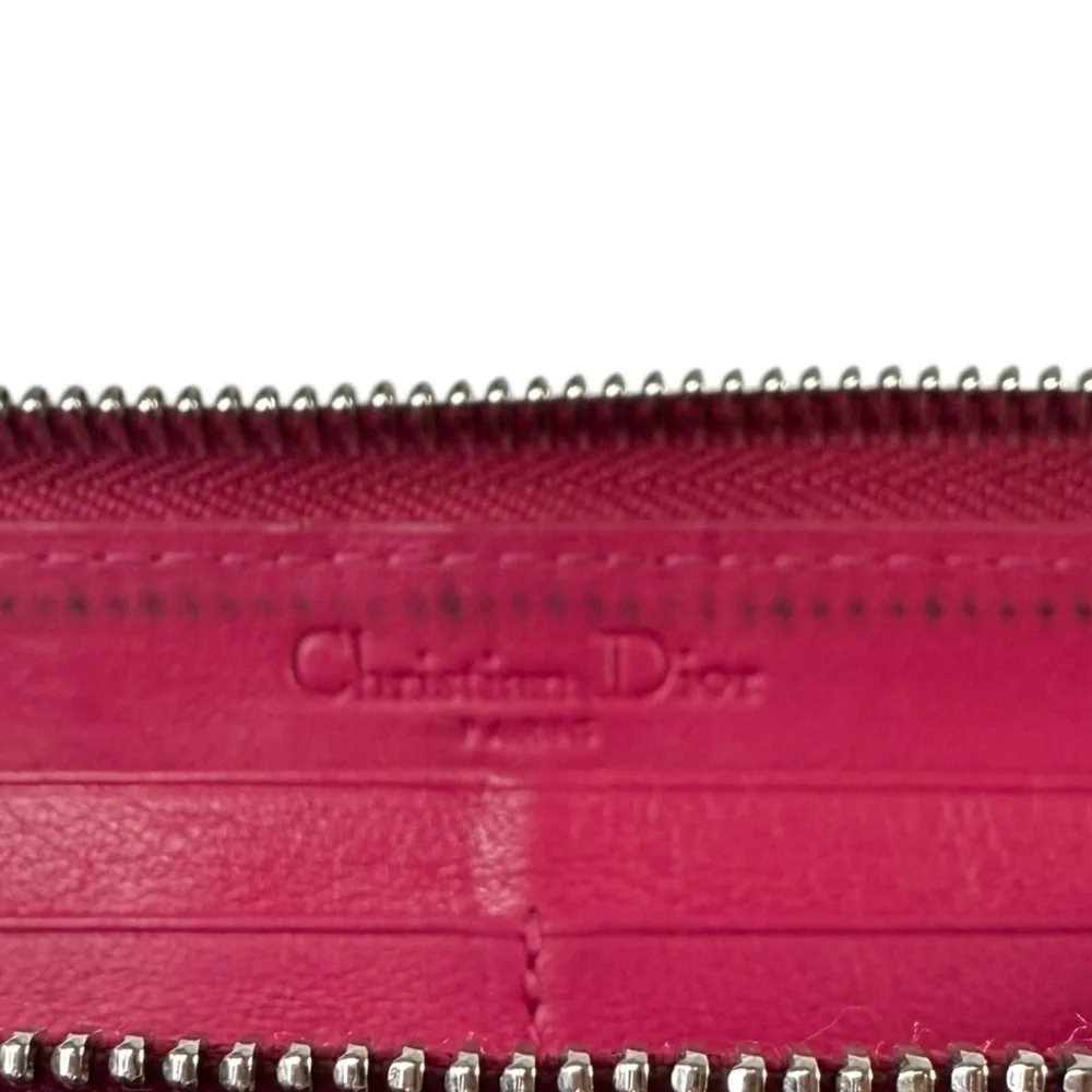 Dior Pink and Black Quilted Wallet